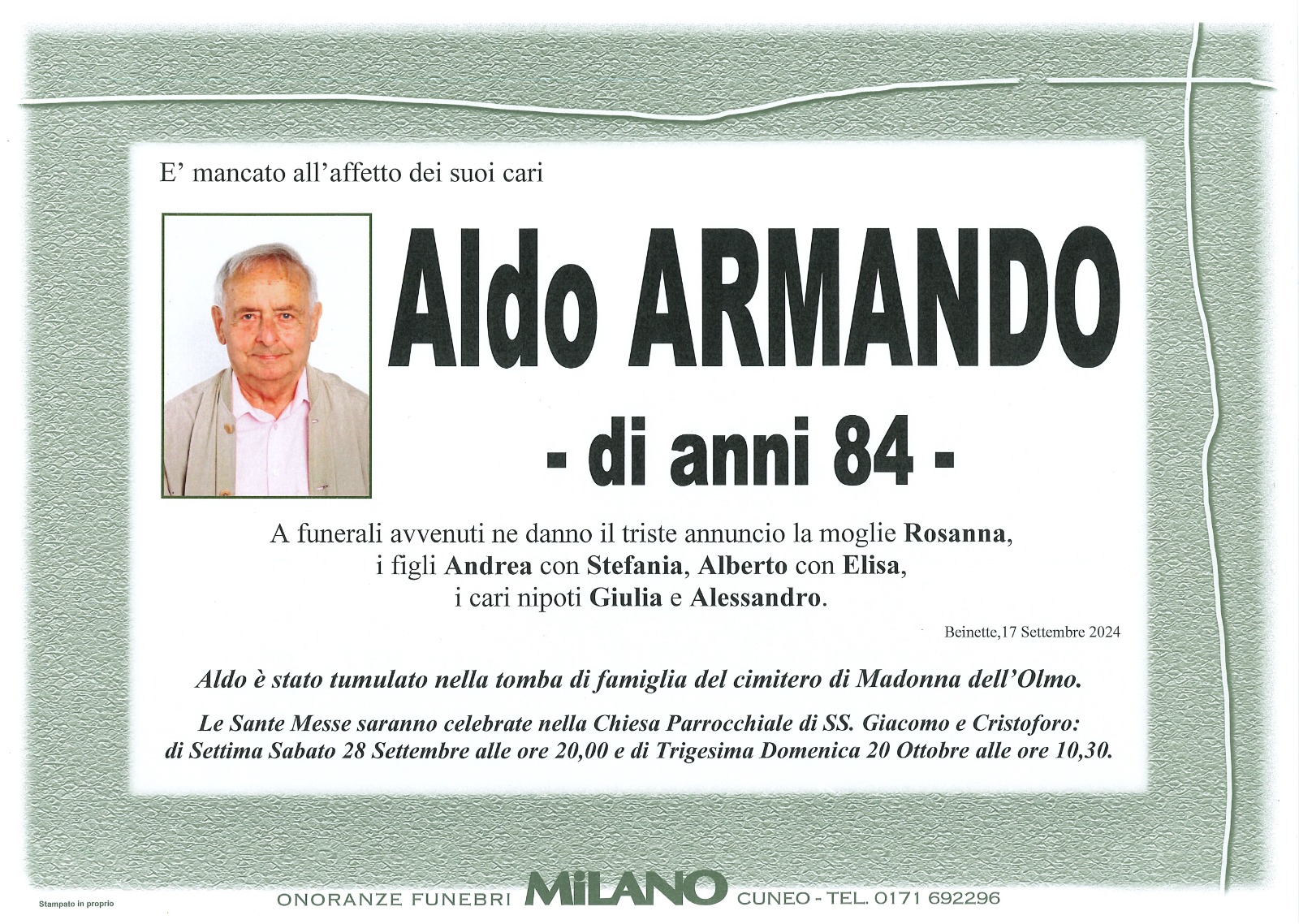 ALDO ARMANDO Onoranze Funebri Cuneo